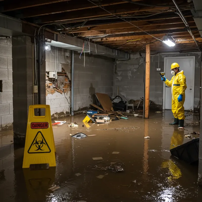Flooded Basement Electrical Hazard in Pharr, TX Property
