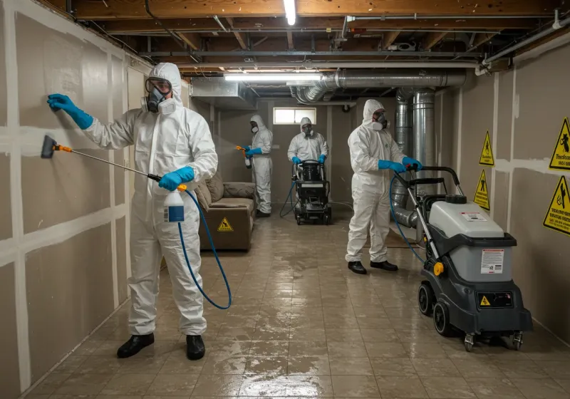 Basement Moisture Removal and Structural Drying process in Pharr, TX